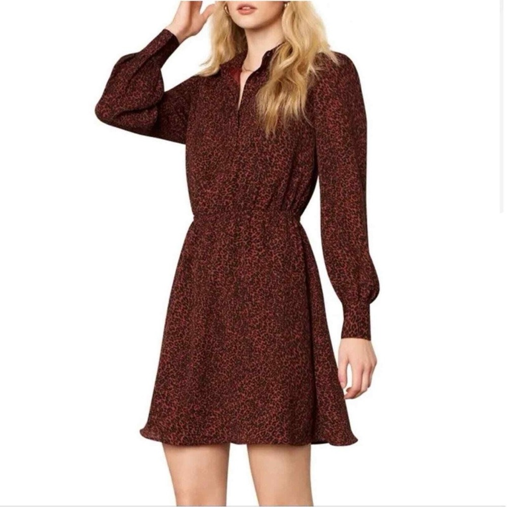 NWOT cupcakes & cashmere Leopard Print Sheryl Shirtdress